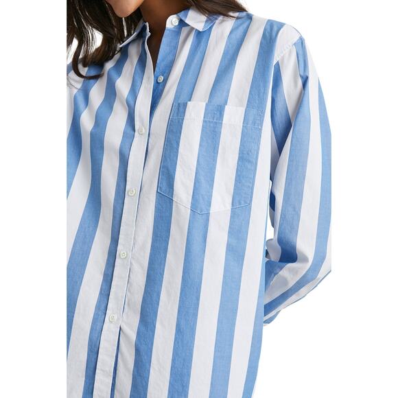 Rails Arlo Rue Stripe Blue & White Button-Up Shirt Women’s Size M - Picture 3 of 9